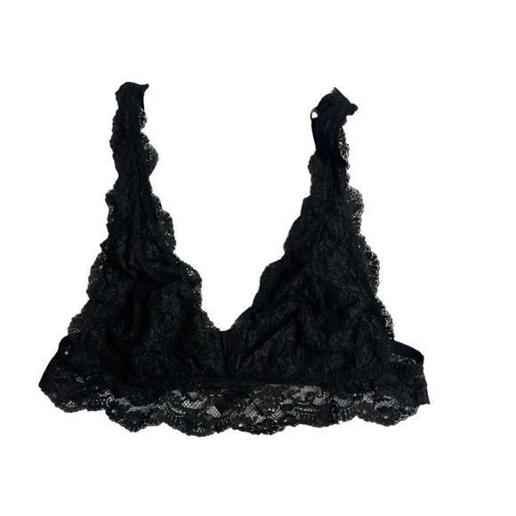 Victoria's Secret Other - Victoria's Secret Unlined Wireless Lace Black Bralette Large‎